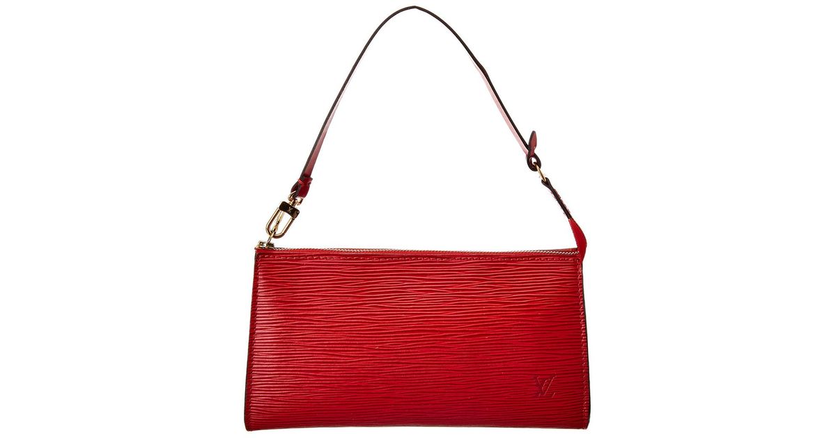 Louis Vuitton Pochette Accessoires Epi Leather Baguette in Red | Lyst  Australia