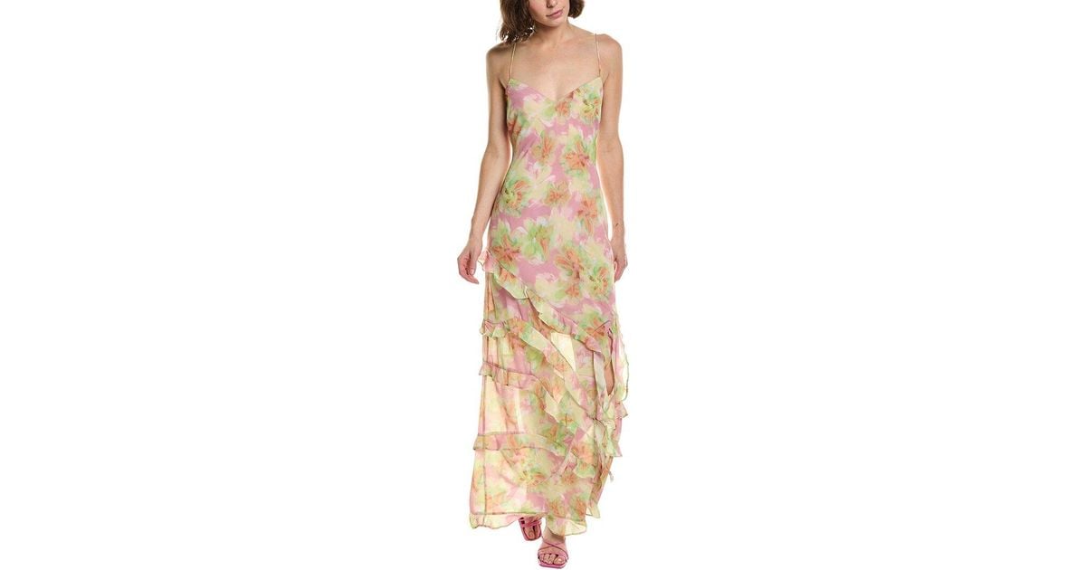 bardot cantara maxi dress Bardot Cantara Printed Maxi Dress Pink Flora