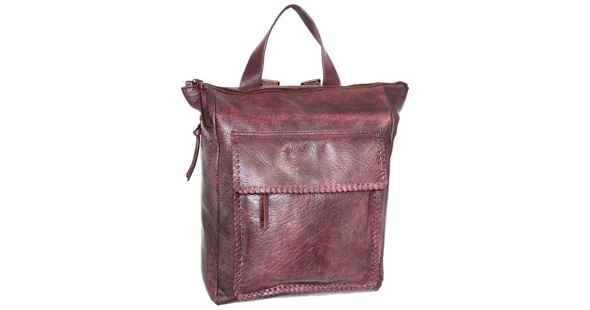 Nino Bossi Grand Aviator Leather Backpack in Purple | Lyst UK