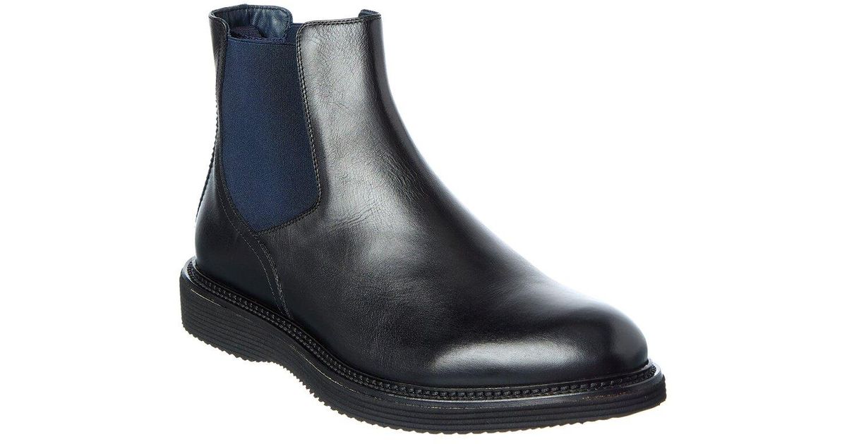 Johnston & Murphy Black Leather Jenson Chelsea Boots Men main image 3