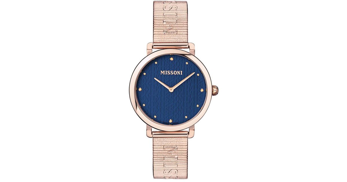 Missoni Lettering Watch in Blue | Lyst UK