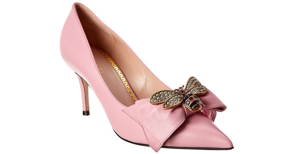 Gucci Queen Margaret Leather Pump in 