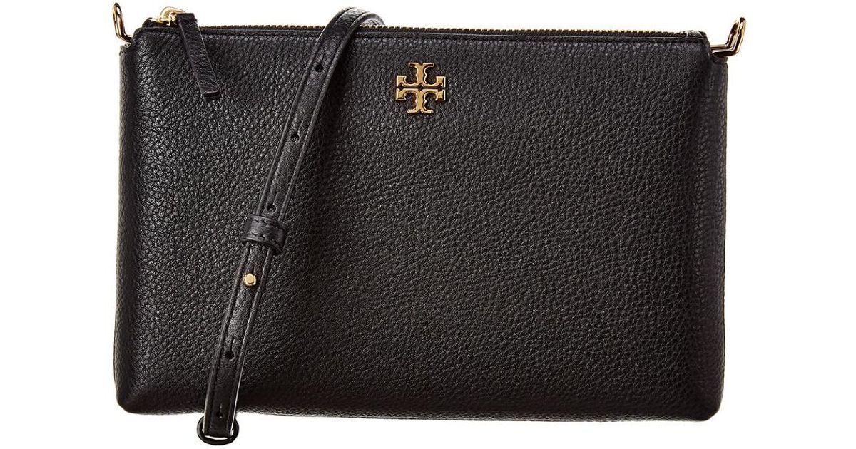 Tory Burch Kira Small Pebbled Leather Top Zip Crossbody in Pink Lyst