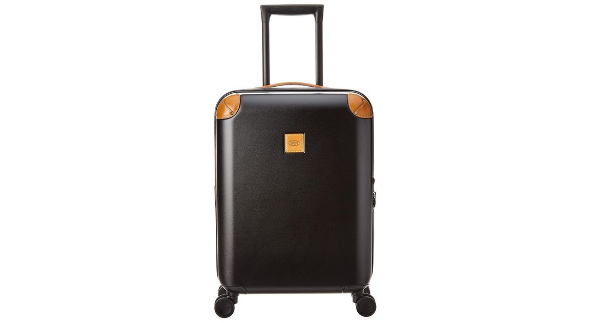 Bric's Synthetic Amalfi 21" Carryon Spinner in Black/Dark Brown (Black
