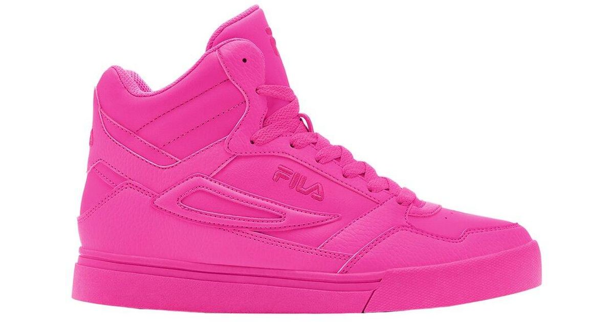 Fila Everge High-top Sneaker in Pink | Lyst