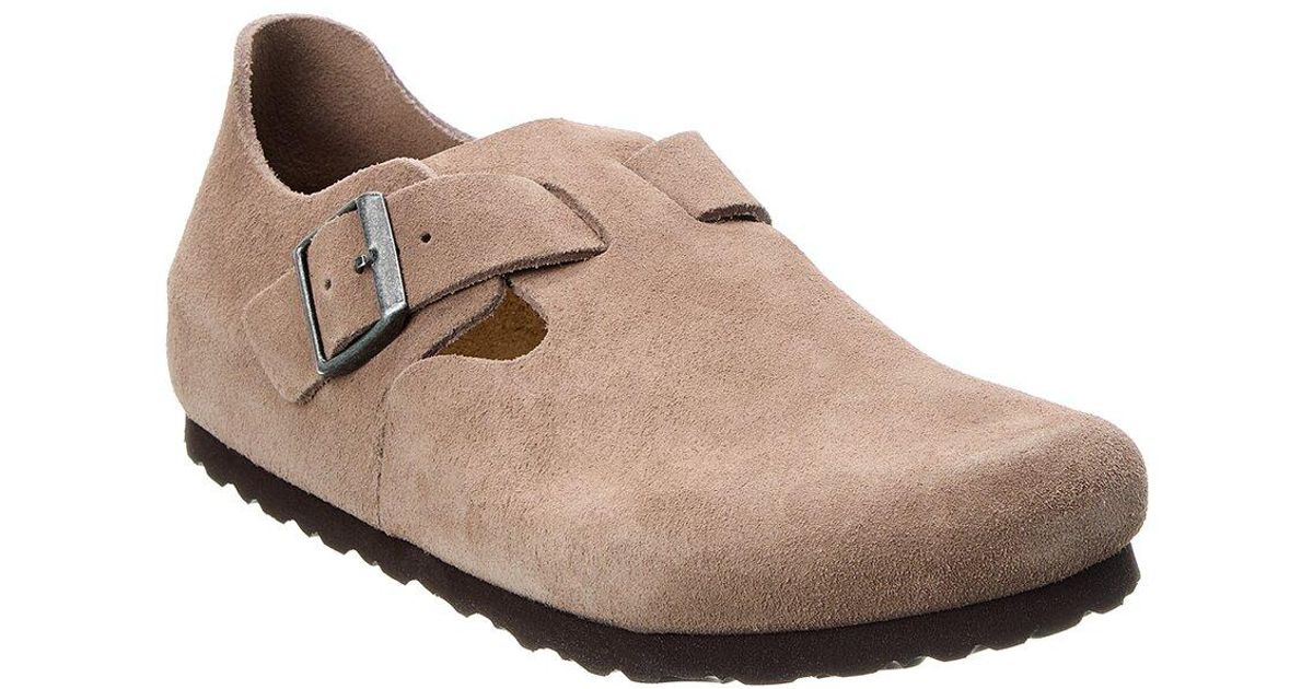 Birkenstock London Bs Suede Clog, Brown London Clog - Dark Tea Suede/Habana Leather main image 4