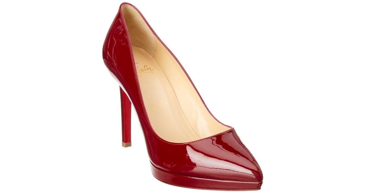 Christian Louboutin Pigalle Plato 100 Patent Pump in Red | Lyst Canada