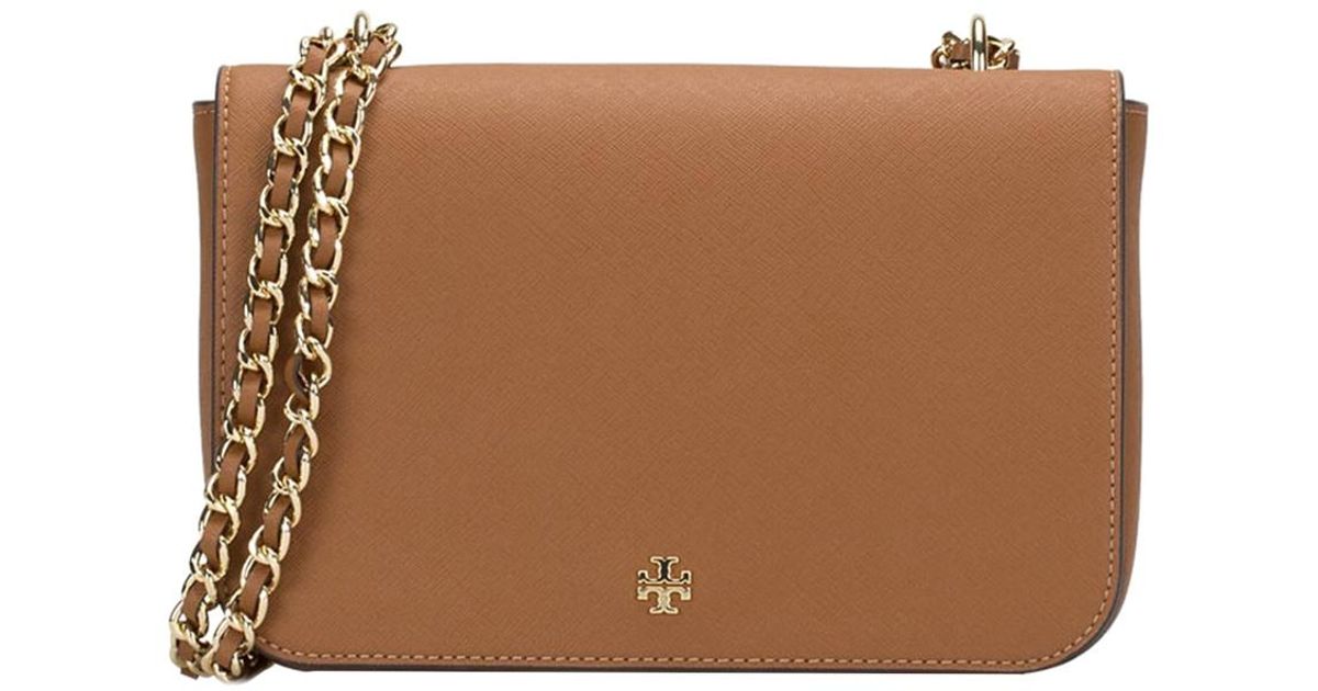 Tory Burch Emerson Adjustable Leather Shoulder Bag in Brown Lyst