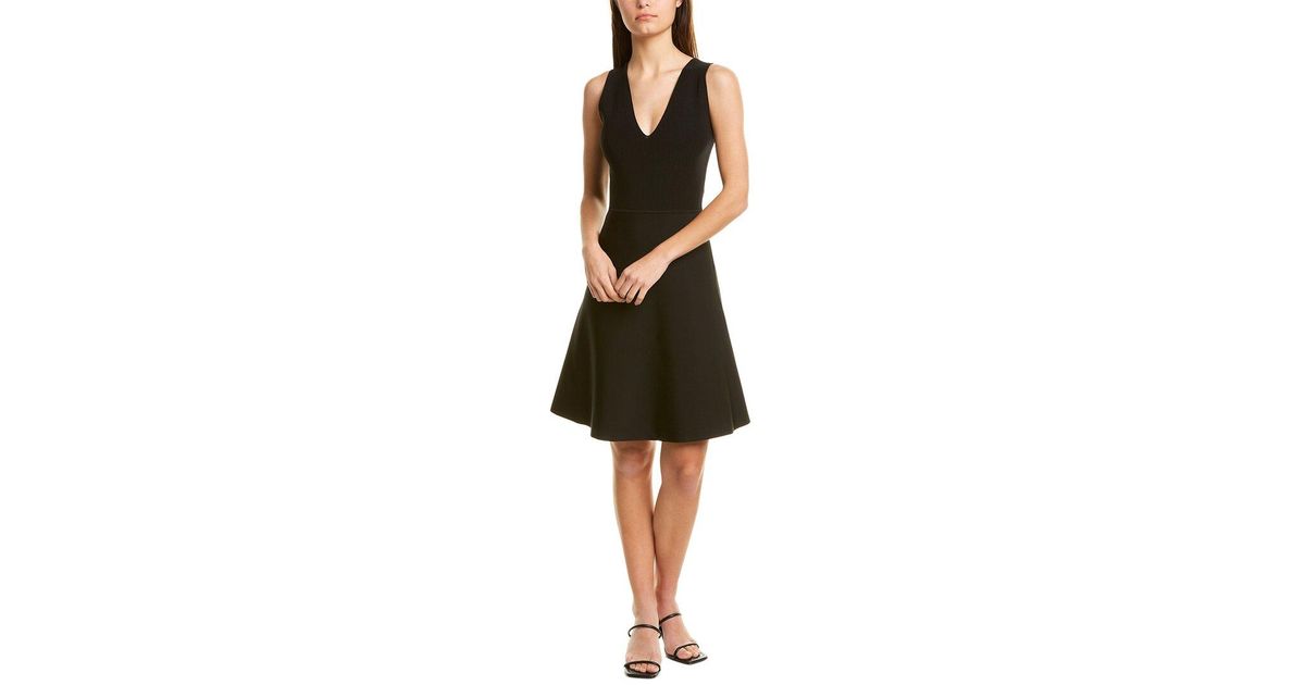 Theory Linear Rib Dress in Black | Lyst