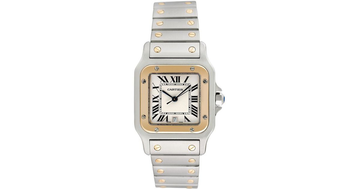 Cartier Cartier 1990s Men's Santos Galbee Watch in Metallic for Men - Lyst