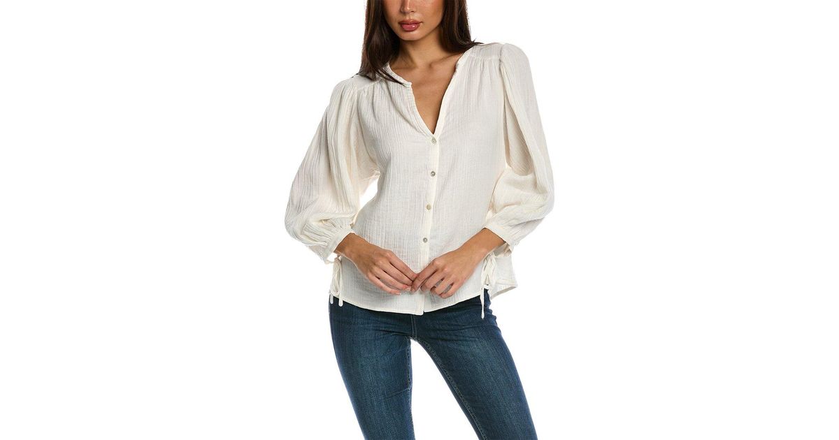 Ba&sh Gauze Blouse in White Lyst