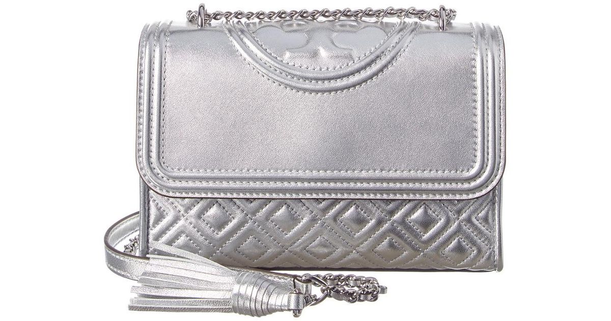 tory burch fleming metallic