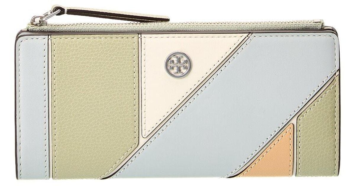 ★Tory Burch★Robinson Color-Block Patchwork Zip Slim Wallet TORY BURCH ROBINSON COLORBLOCK PATCHWORK ZIP SLIM WALLET | eBay