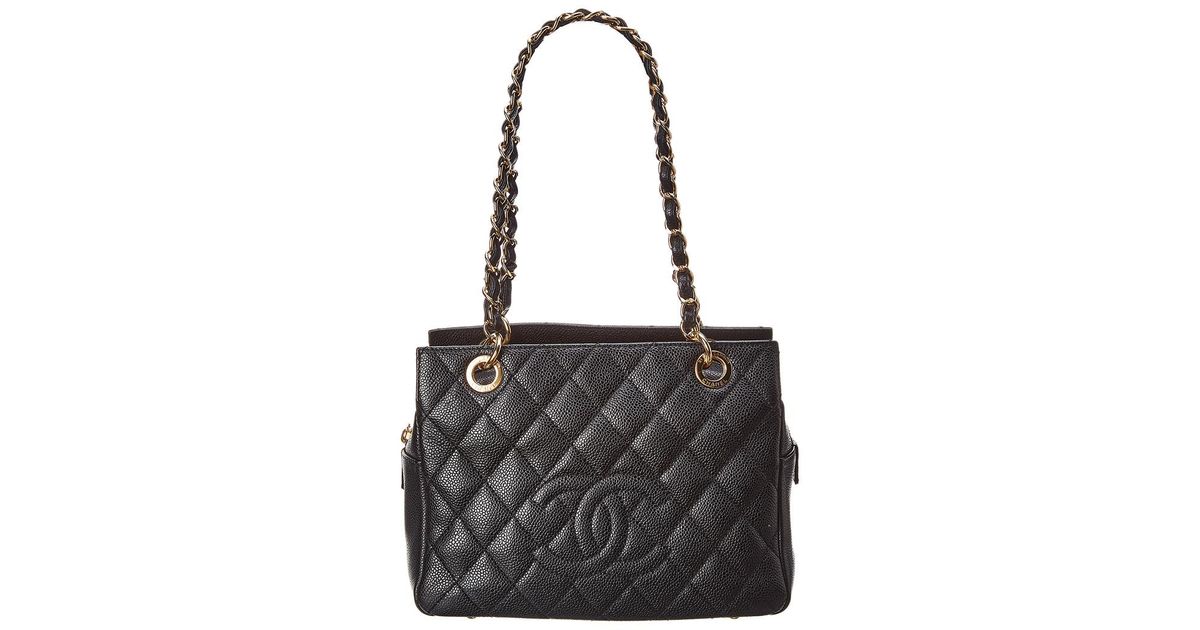chanel timeless tote caviar