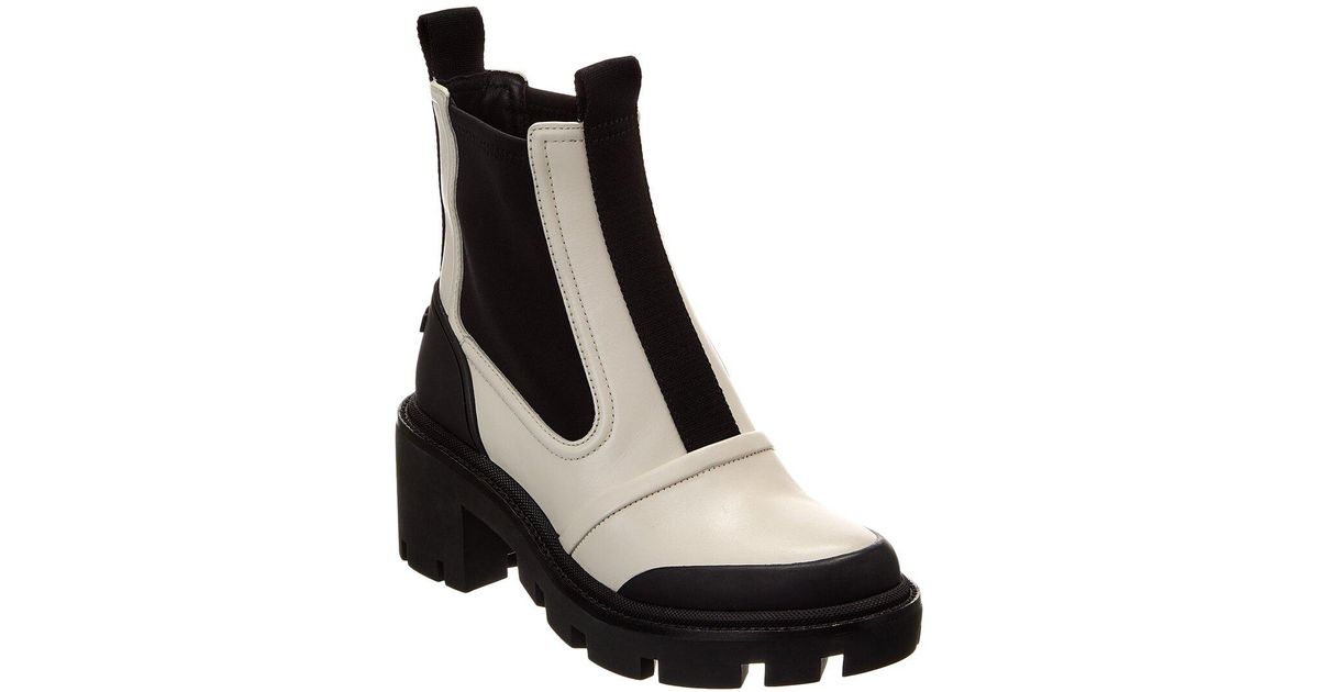 Tory Burch Chelsea Lug Leather Bootie in Black Lyst UK