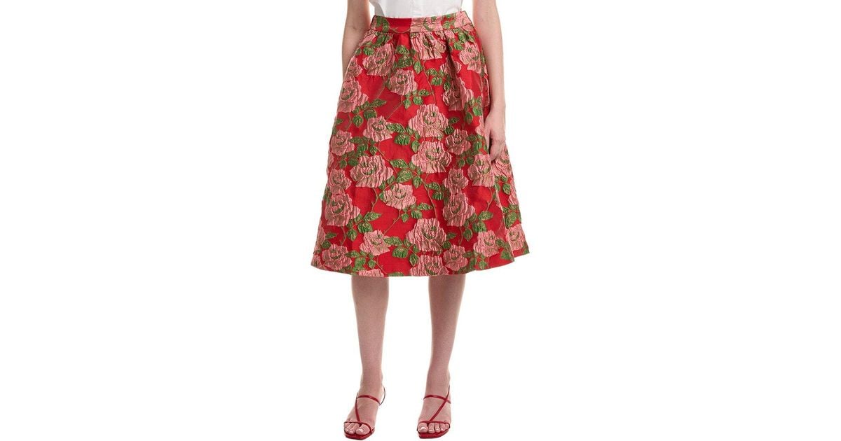 FLORA BEA NYC Tulip Skirt in Red | Lyst UK