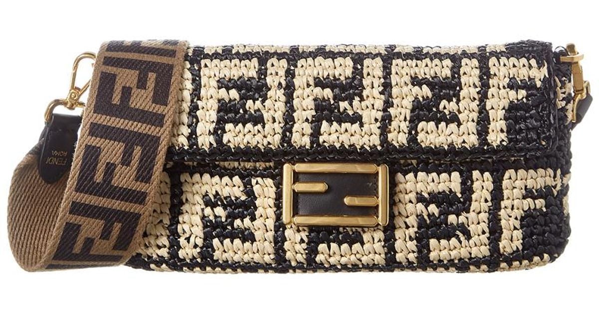 Fendi Raffia Intreccio Baguette Bag – Tulerie