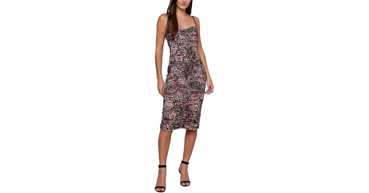 Red Rose Hook Rack L'Agence Caprice Strapless Midi Dress in Red | Lyst
