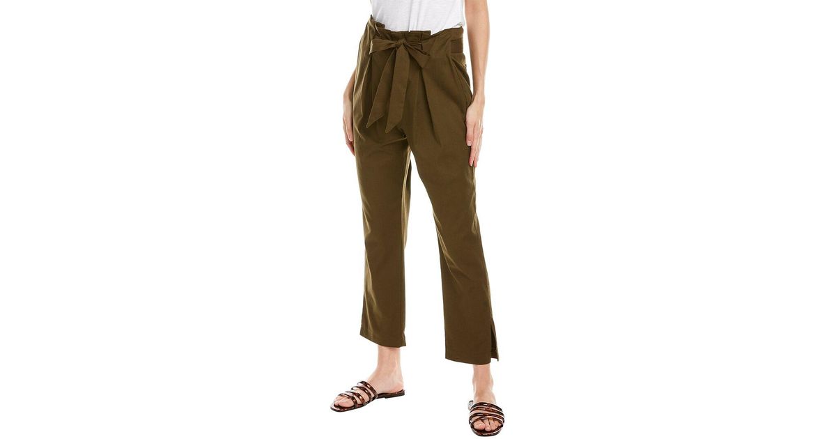 H Halston Twill Pant in Green | Lyst UK