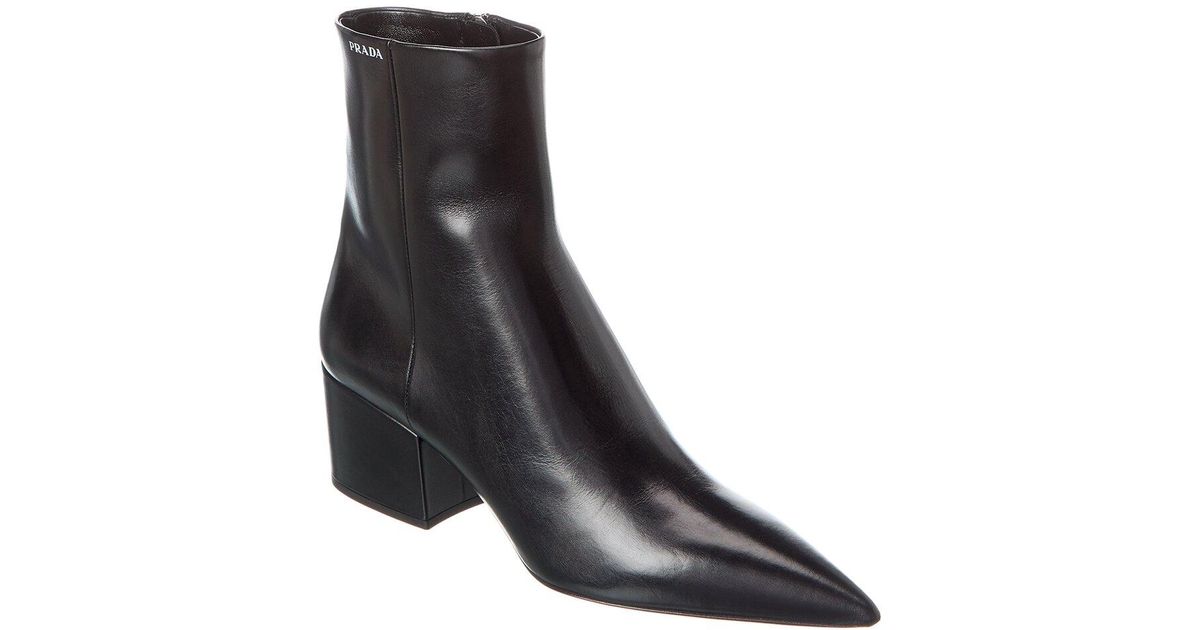 Prada pointy toe bootie hotsell