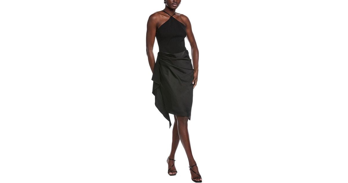 Aidan Mattox Solid Mid Dress in Black | Lyst Aidan Mattox Solid Mid Dress in Black | Lyst