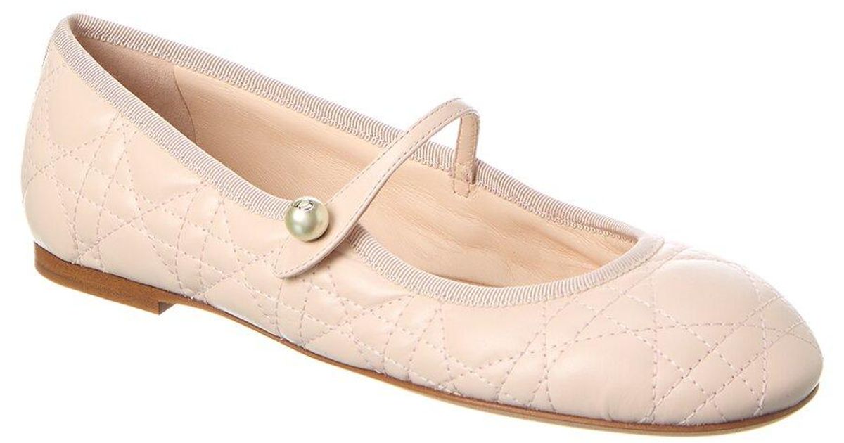日本未入荷◇Ballerina Dior Ballet Quilted Calf Leather Dior ballet leather ballet flats Dior Pink size 40 EU in