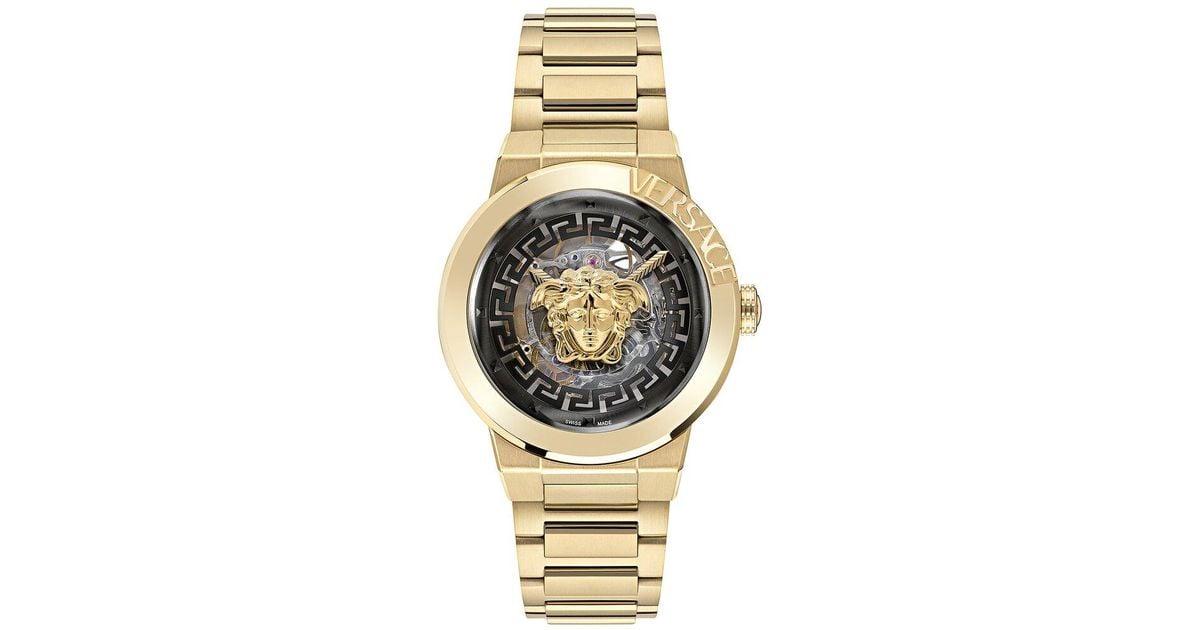 Versace Medusa Infinite Skeleton Watch in Metallic Lyst