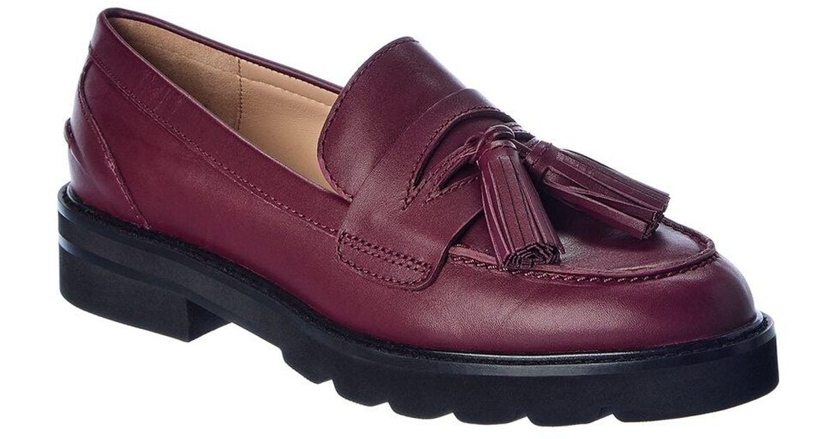 Stuart Weitzman Adrina Leather Loafer in Red | Lyst Canada