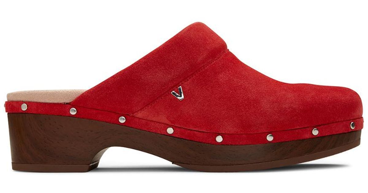 vionic kacie suede clog