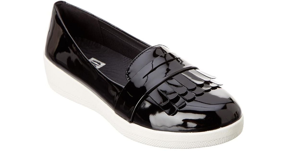 fitflop black patent shoes