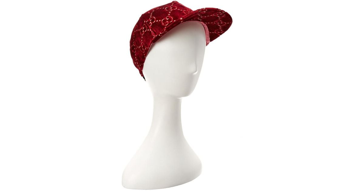 red velvet gucci hat