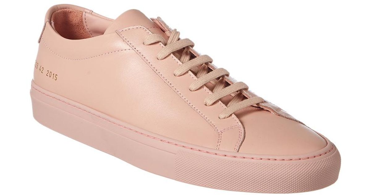 common projects pink sneakers