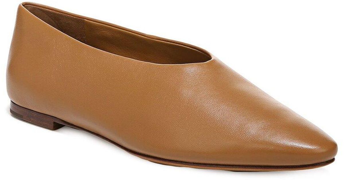 vince behati leather flat