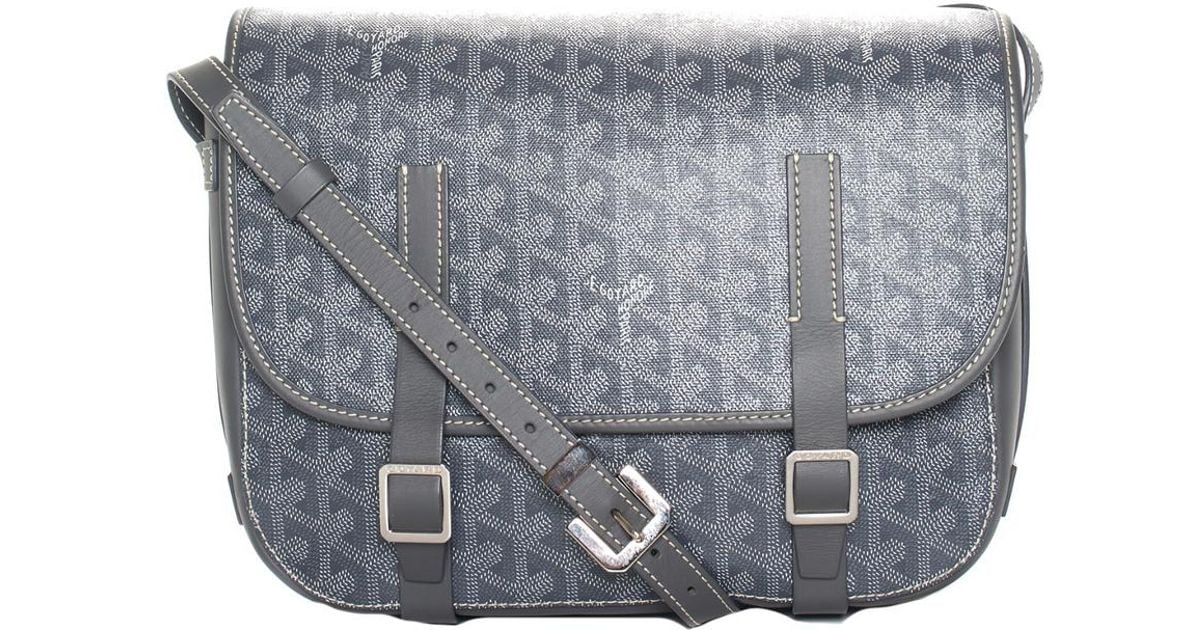 Belvedere mm Bag Canvas & Decise Taurillon Leather, Grey, One Size