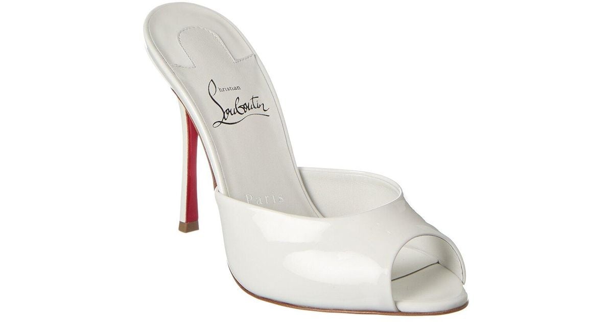 Christian Louboutin Me Dolly 100 Patent Sandal in White Lyst UK
