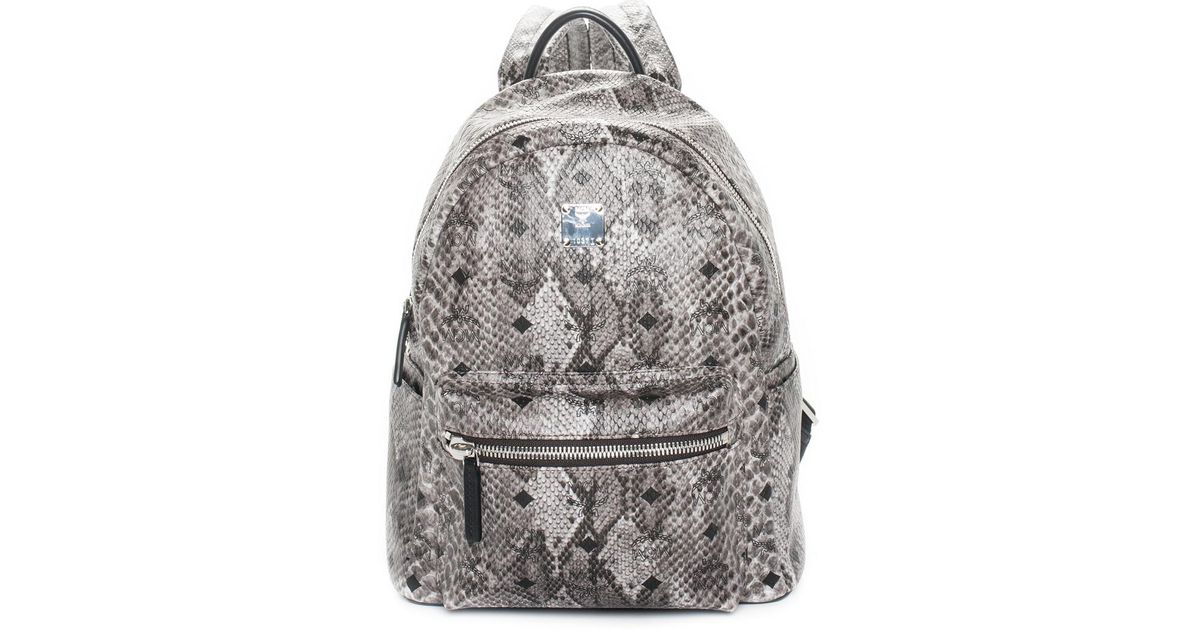 black and grey mcm bag