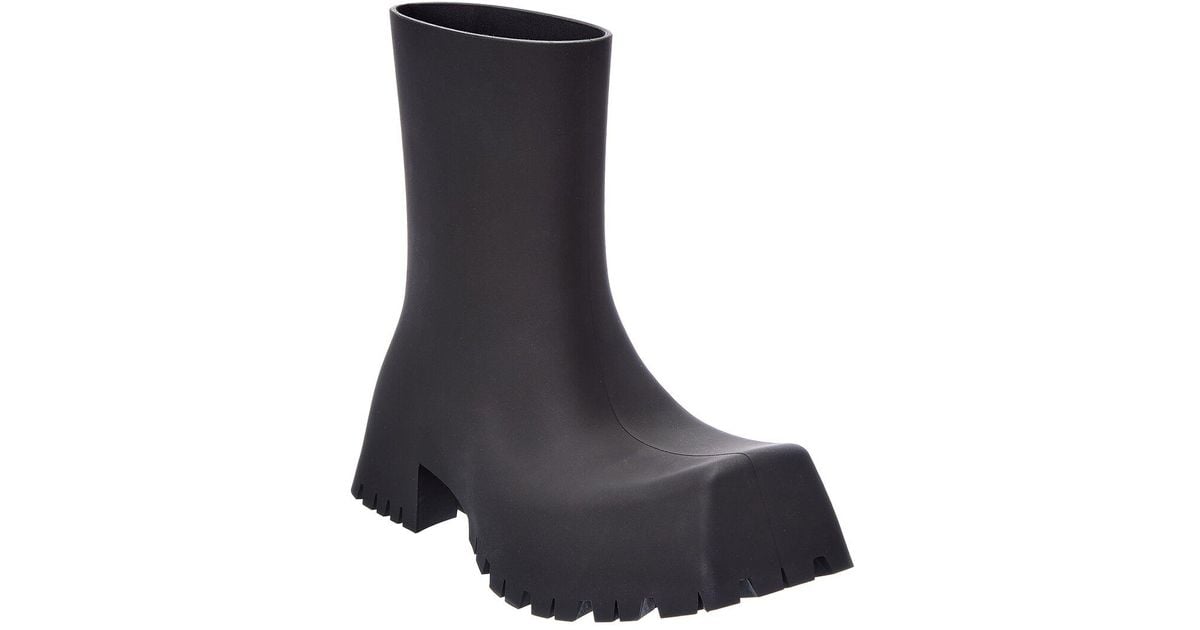 Balenciaga Trooper Rubber Boot in Black | Lyst