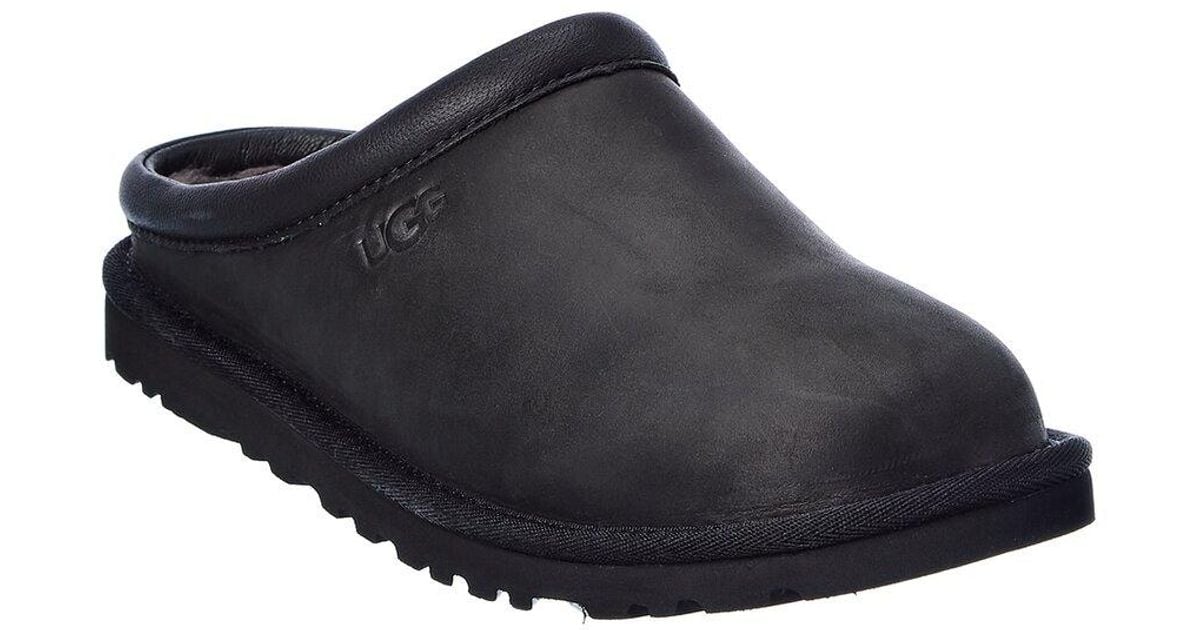 mens leather clog shoes