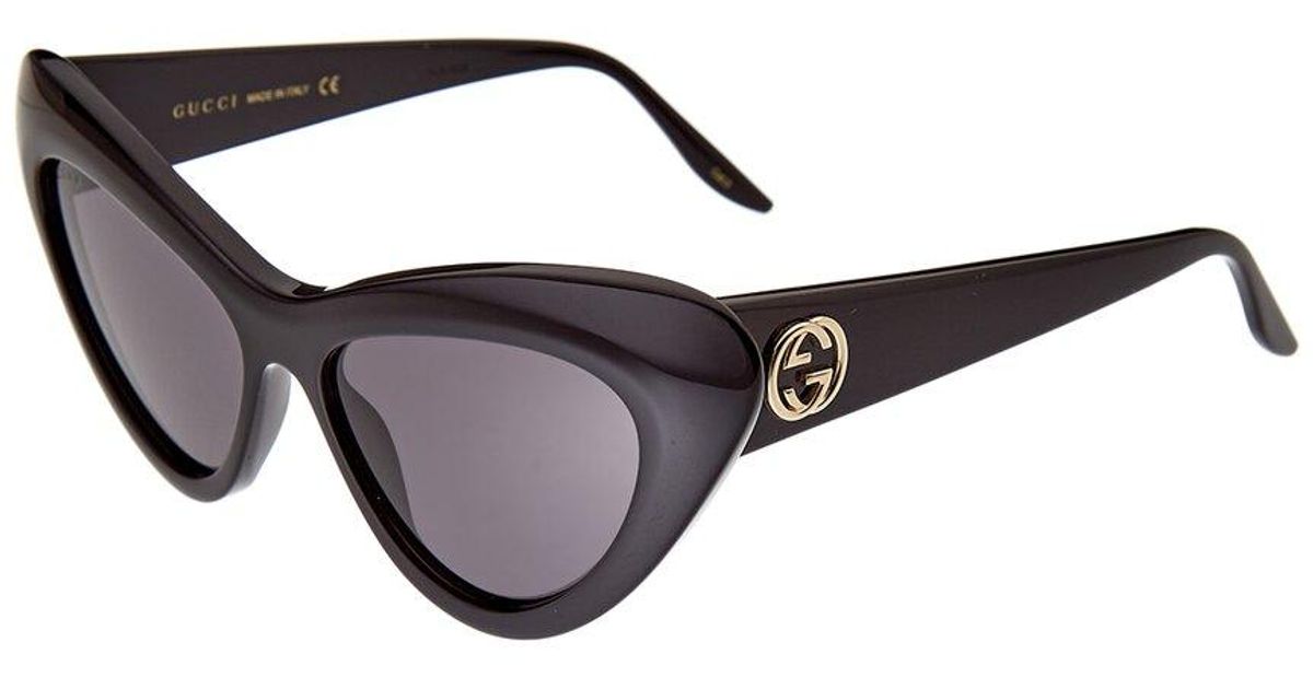 Gucci GG0895S 001 Women's Sunglasses in Black-Black-Grey (Black) | Lyst ...