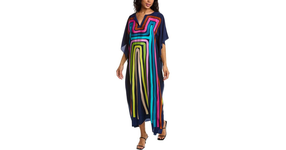 Trina Turk Theodora Silk Maxi Dress in Blue | Lyst