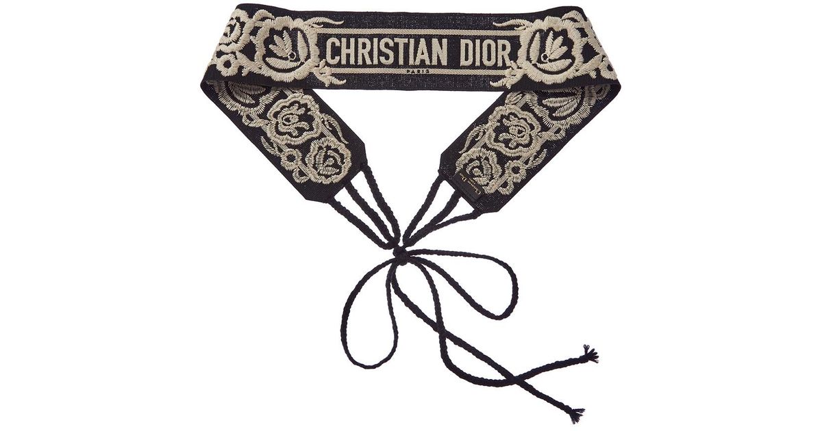 Dior Mexican Flower Belt in Black - Lyst