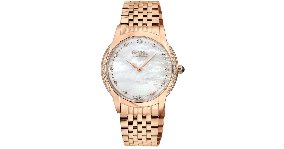 Gevil Gevril Airolo Diamond Watch in Metallic | Lyst