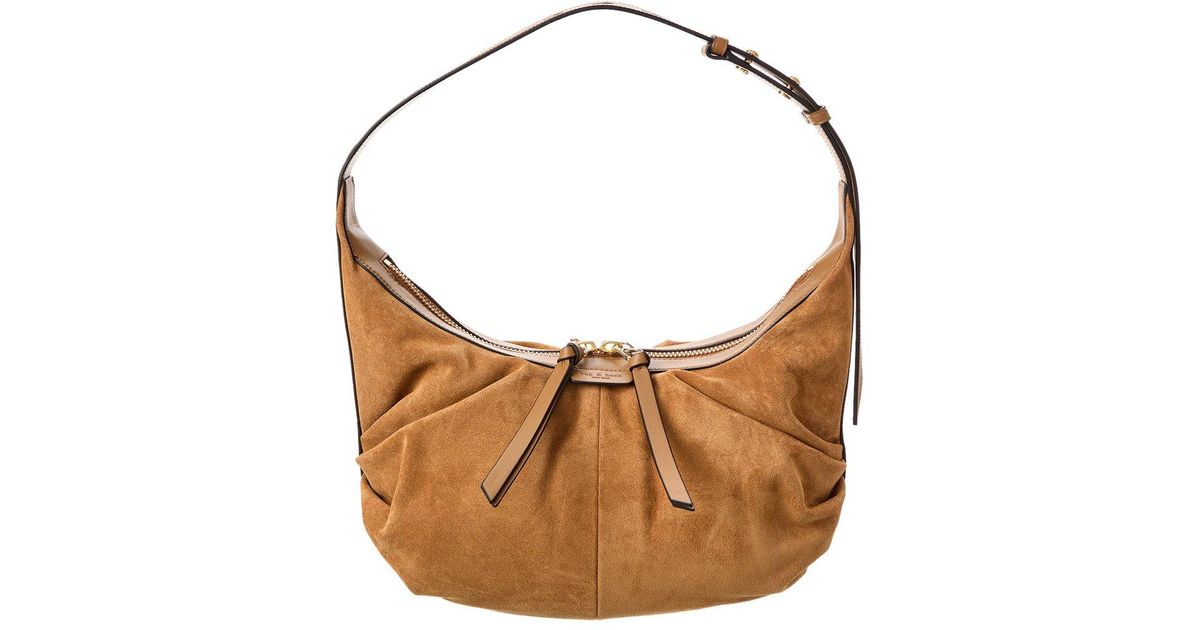 Rag & Bone Commuter Suede Hobo Bag in Brown Lyst