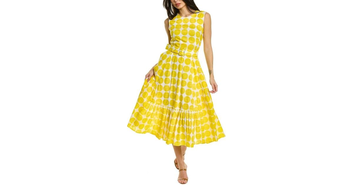 Samantha Sung Amanda A-line Dress in Yellow | Lyst