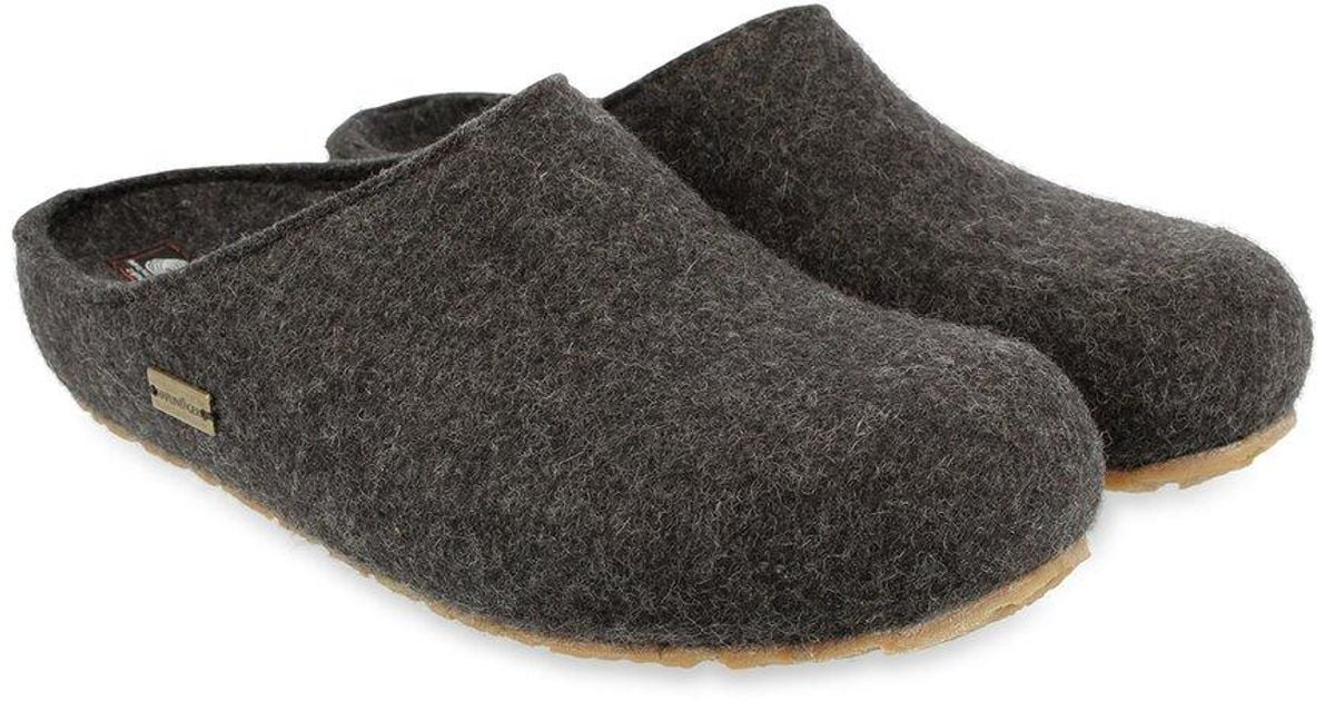 Haflinger Michl Slipper in Black Lyst