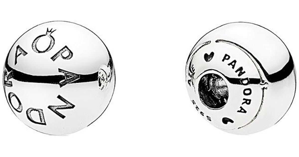 PANDORA Silver Open Bangle End Caps in Metallic Lyst