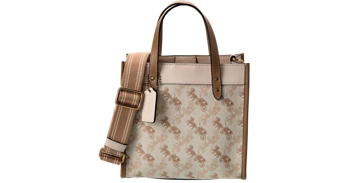 Coach Field Signature Carriage Coated Canvas & Leather Tote