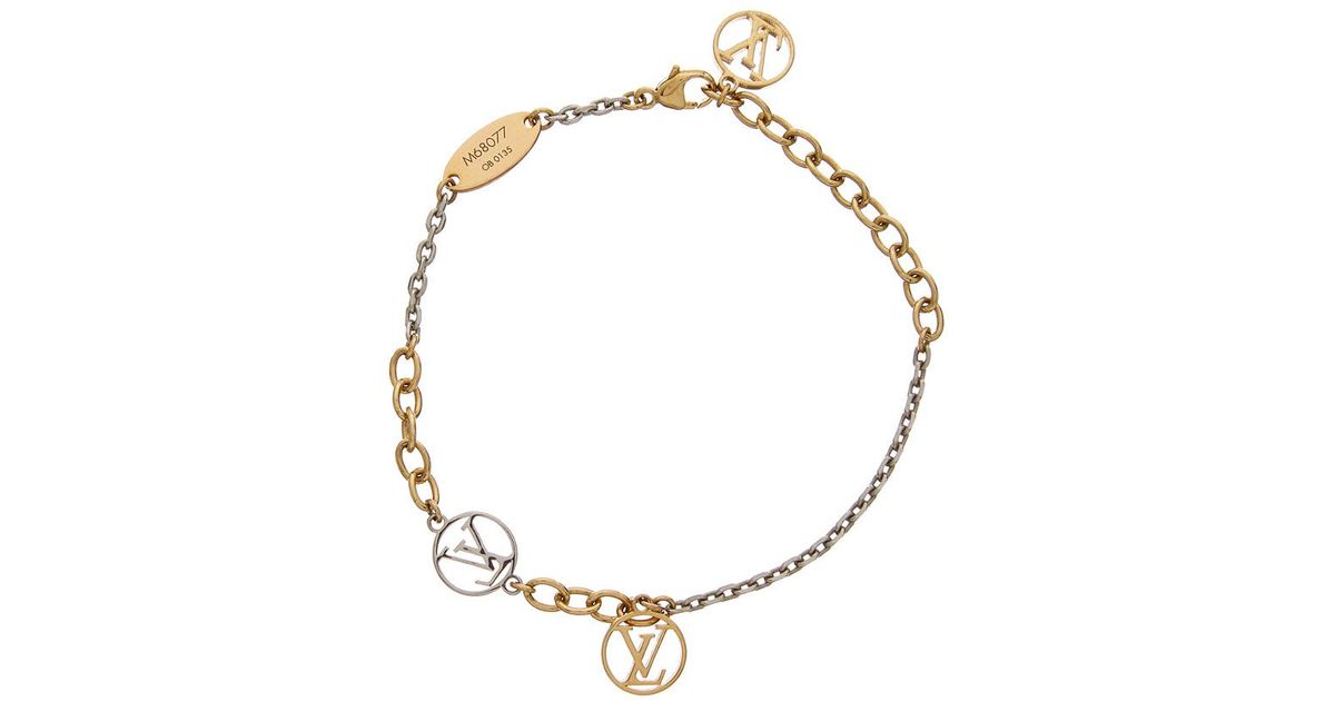 Louis Vuitton Gold & Silver-tone Logomania Bracelet in Metallic - Lyst