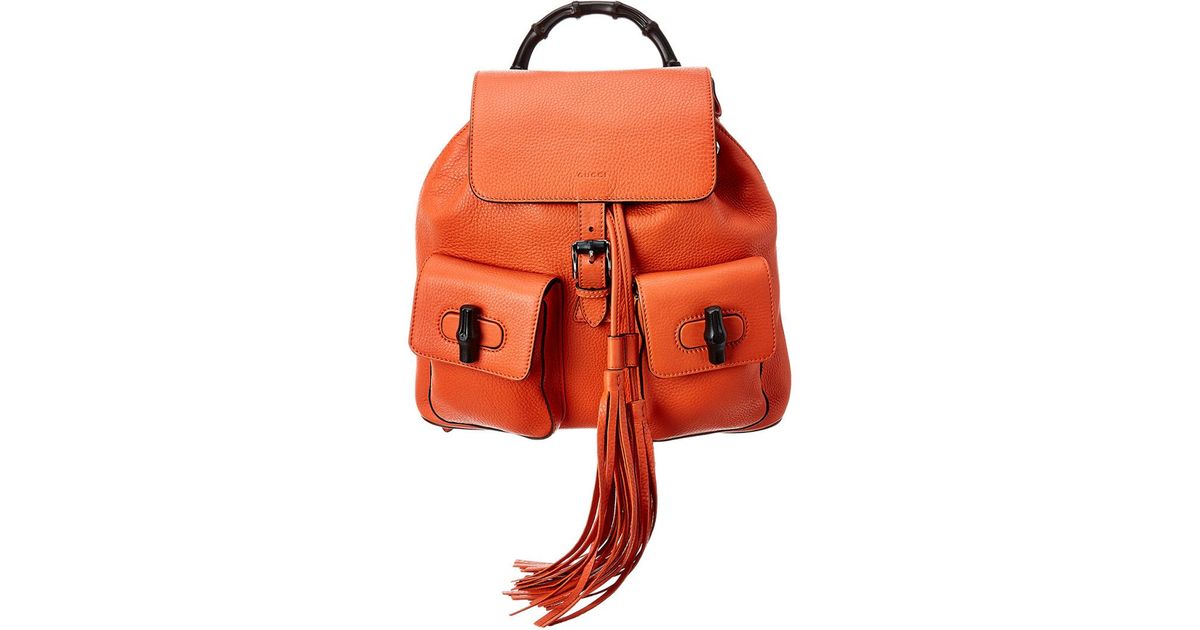 orange gucci backpack