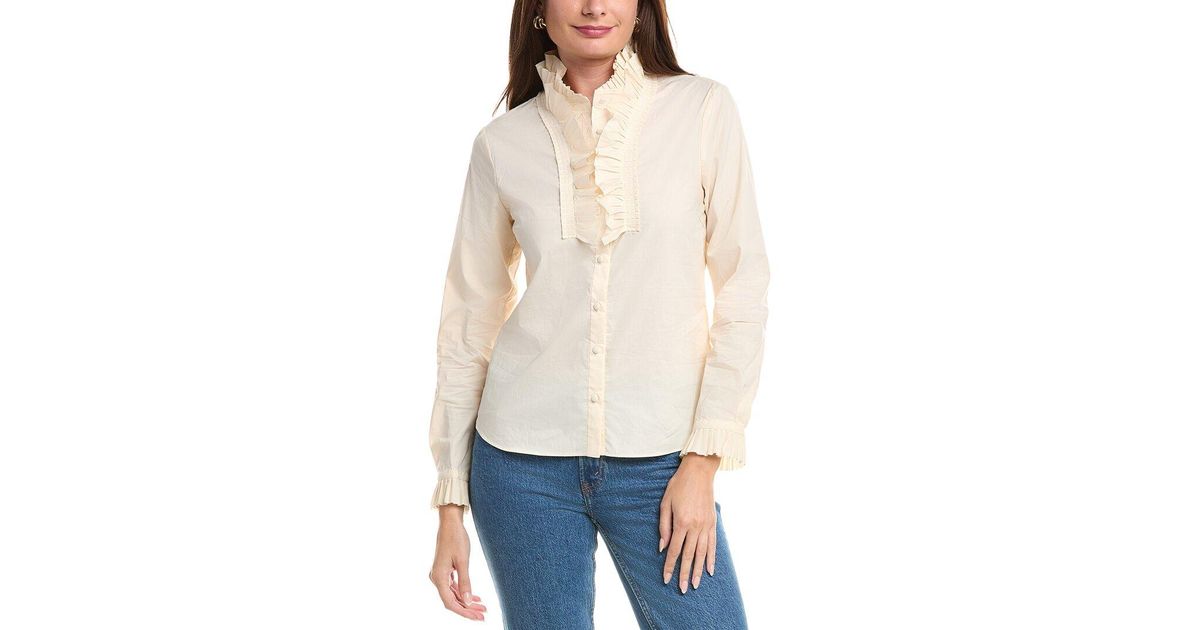 FLORA BEA NYC Indie Blouse in White | Lyst UK
